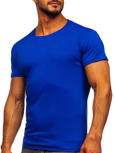 Camiseta para hombre sin estampado color cobalto Bolf 2005