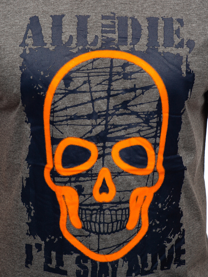 Camiseta estampada para hombre color antracita Bolf Y70007
