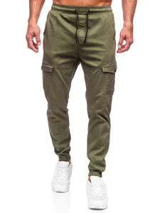 Pantalón jogger de tela cargo para hombre caqui Bolf 384