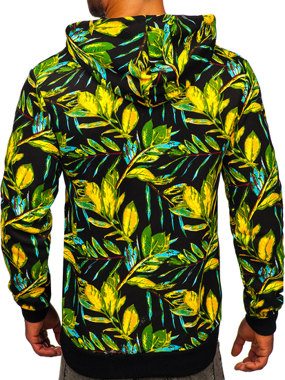 Sudadera estampada con capucha para hombre color negro Bolf 141030
