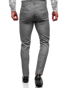 Pantalón chino de tela para hombre gris Bolf 0016