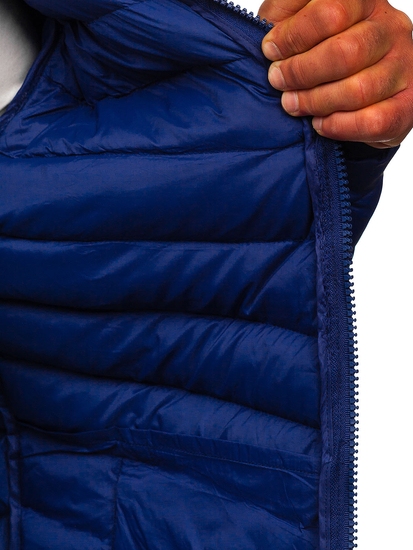 Chaqueta de invierno deportiva para hombre azul oscuro Bolf SM70