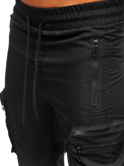 Pantalón cargo de chándal jogger para hombre negro Bolf HSS296
