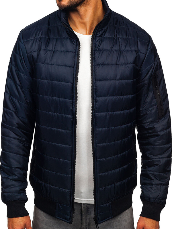 Chaqueta deportiva de entretiempo para hombre azul marino Bolf MY22