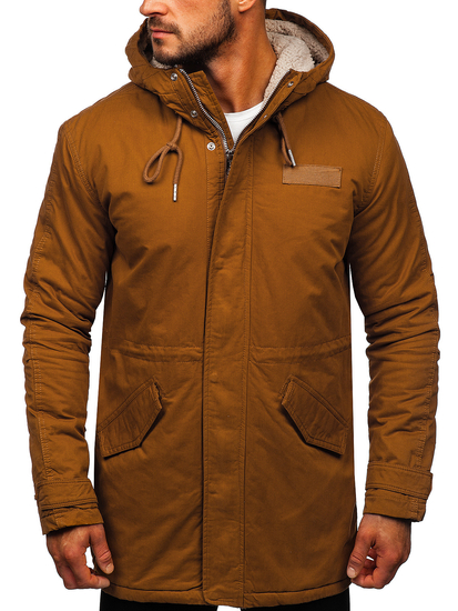 Chaqueta de invierno parka para hombre camel Bolf EX838