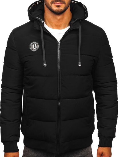 Chaqueta de invierno acolchada para hombre negro Bolf 31M5026