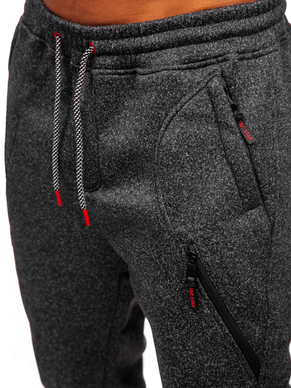 Pantalón forrado de chándal jogger para hombre grafito Bolf Q1104