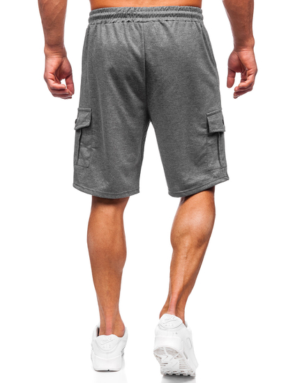 Pantalón corto de chándal cargo para hombre grafito Bolf 8K218