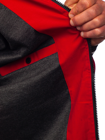 Chaqueta de entretiempo para hombre rojo Bolf 7342