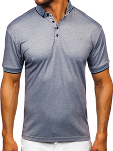 Camiseta polo de manga corta para hombre azul Bolf 2006