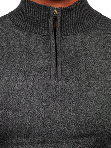 Jersey con cuello alto para hombre color negro Bolf S8274