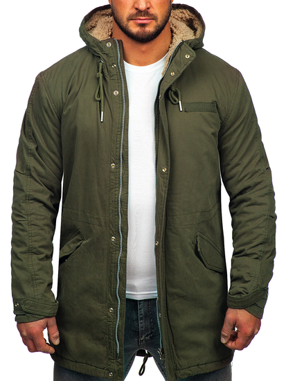 Chaqueta algodón de invierno parka para hombre caqui Bolf EX838A