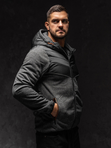 Chaqueta de entretiempo para hombre negro-naranja Bolf BKS2153