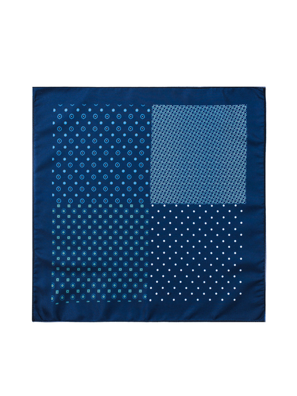 Pañuelo de bolsillo para hombre color azul oscuro Bolf PO25