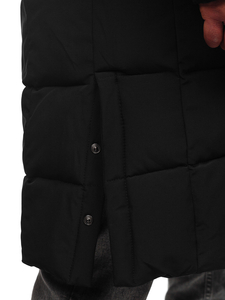 Chaqueta de invierno acolchada larga para hombre negro Bolf 31M5009