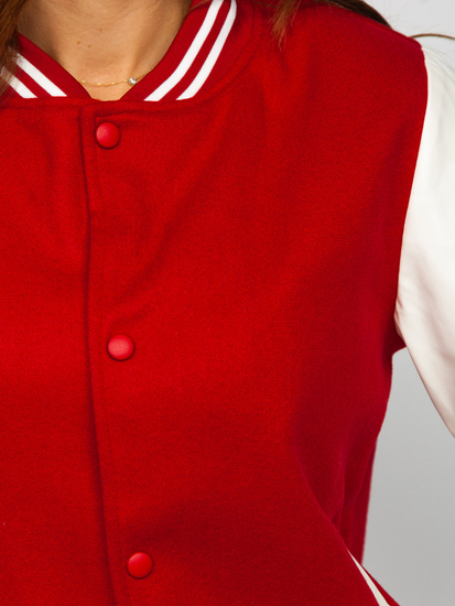 Chaqueta béisbol de entretiempo bomber para mujer rojo Bolf 16M9069