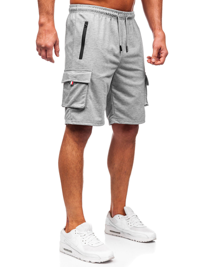 Pantalones cortos cargo para hombre Gris Bolf 8K1501