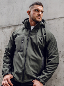 Chaqueta softshell para hombre khaki Bolf T019A