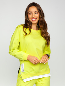 Chándal de dos piezas para mujer verde limón Bolf VE05