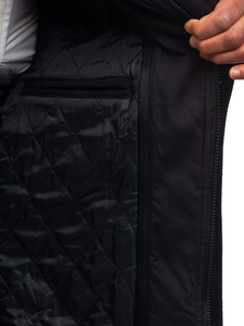 Abrigo de invierno para hombre negro Bolf 1808