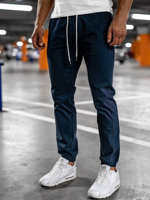 Pantalón jogger para hombre azul marino oscuro Bolf 1145