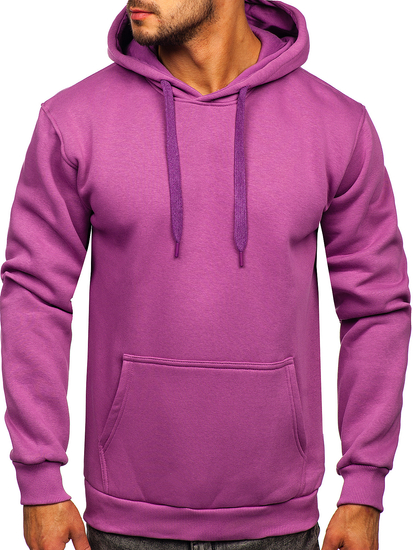 Sudadera tipo canguro con capucha para hombre violeta Bolf 1004