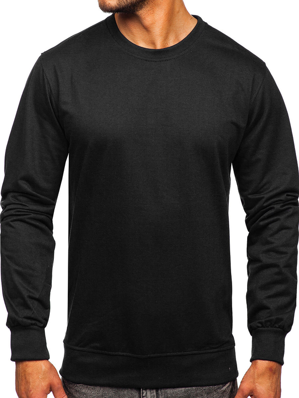 Sudadera para hombre sin capucha color negro Bolf B10001