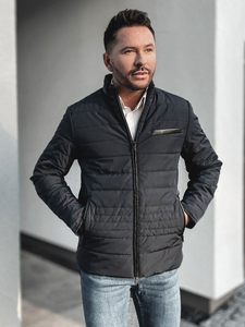 Chaqueta acolchada de entretiempo para hombre color azul oscuro Bolf 22M12