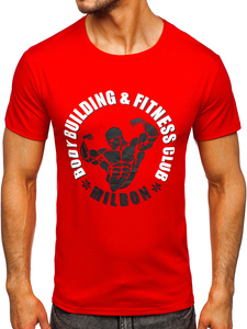 Camiseta estampada para hombre color rojo Bolf Y70015