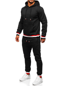 Chándal con capucha para hombre negro Bolf 8C60