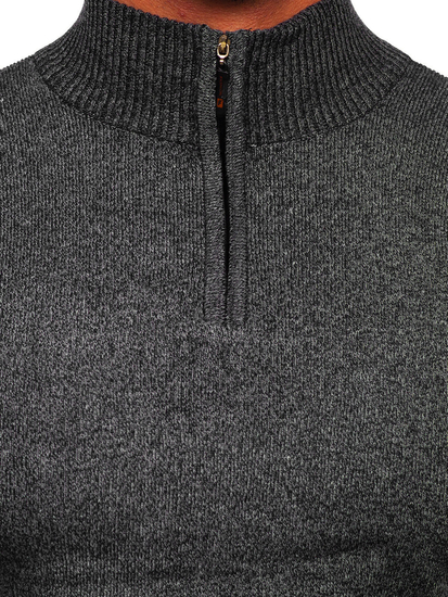 Jersey con cuello alto para hombre color negro Bolf S8274