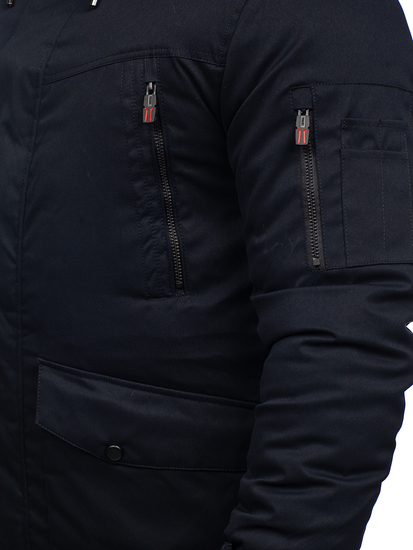 Chaqueta parka de invierno para hombre azul oscuro Bolf 22M50
