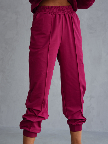 Conjunto de chándal de dos piezas para mujer color burdeos Bolf 82162