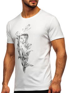 Camiseta estampada para hombre color blanco Bolf Y70052