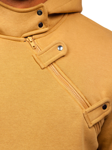 Sudadera gruesa con capucha para hombre marrón Bolf 06