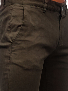 Pantalón chino para hombre verde oscuro Bolf 1143