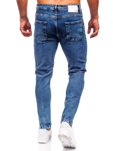 Pantalón vaquero regular fit para hombre azul oscuro Bolf 6067