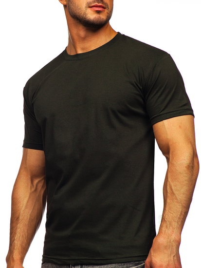 Camiseta lisa de algodón color caqui para hombre Bolf 192397