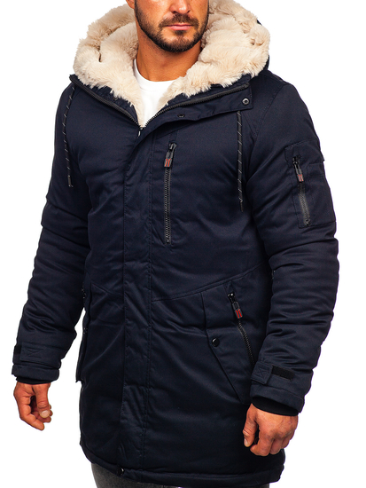 Chaqueta parka de invierno para hombre azul oscuroBolf 22M39