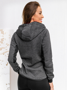 Sudadera negra de transición para mujer color negro Bolf KSW4002A1