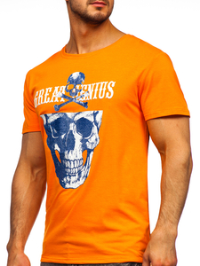 Camiseta estampada para hombre color naranja Bolf Y70005
