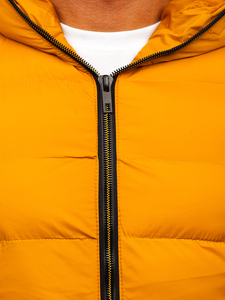 Chaleco acolchado grueso con capucha para hombre camel Bolf 7M805