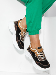 Calzado deportivo tipo sneakers para mujer negro Bolf AD717