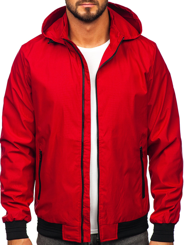 Chaqueta de entretiempo para hombre rojo Bolf 7349