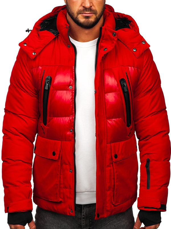 Chaqueta acolchada de invierno para hombre rojo Bolf 99527