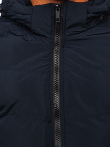 Chaqueta acolchada de invierno para hombre azul oscuro Bolf 6971