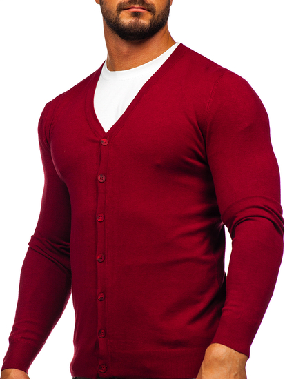 Cárdigan abierto para hombre burdeos Bolf MM6006