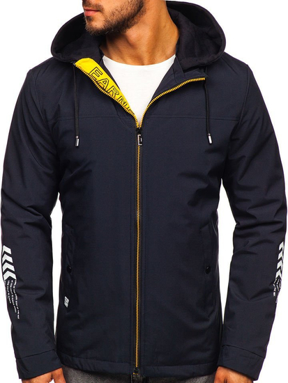 Chaqueta de entretiempo para hombre azul oscuro Bolf 5985