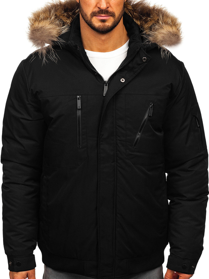 Chaqueta de invierno para hombre negro Bolf 62M9515