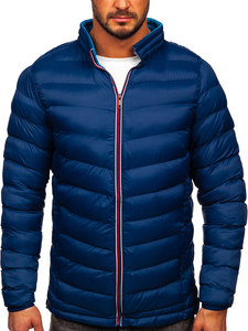 Chaqueta deportiva de invierno acolchada para hombre azul oscuro Bolf 1100
